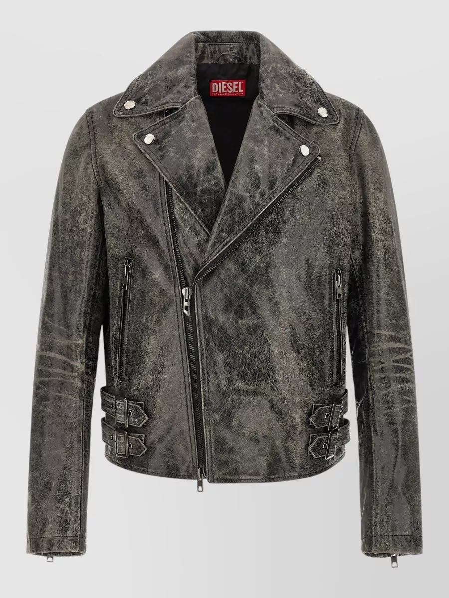 Diesel leather biker jacket