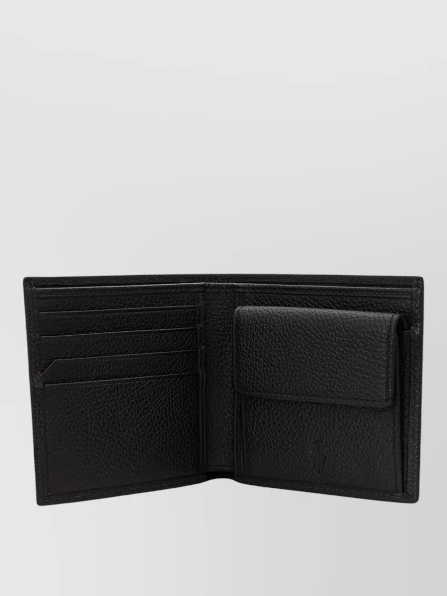 Ralph Lauren Square Bifold Wallet Textured Finish