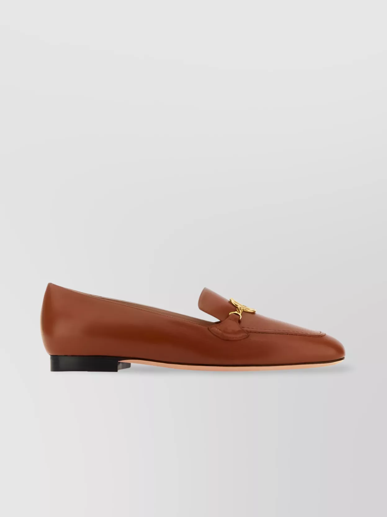 Shop Bally Polished Slip-ons With Metallic Detail In Brown