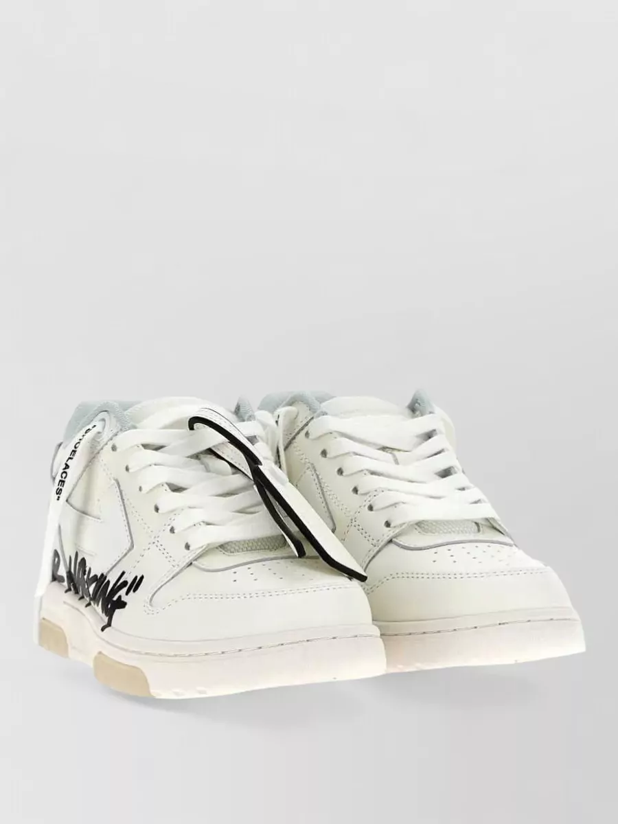 Off-White Leather Low-Top Sneakers