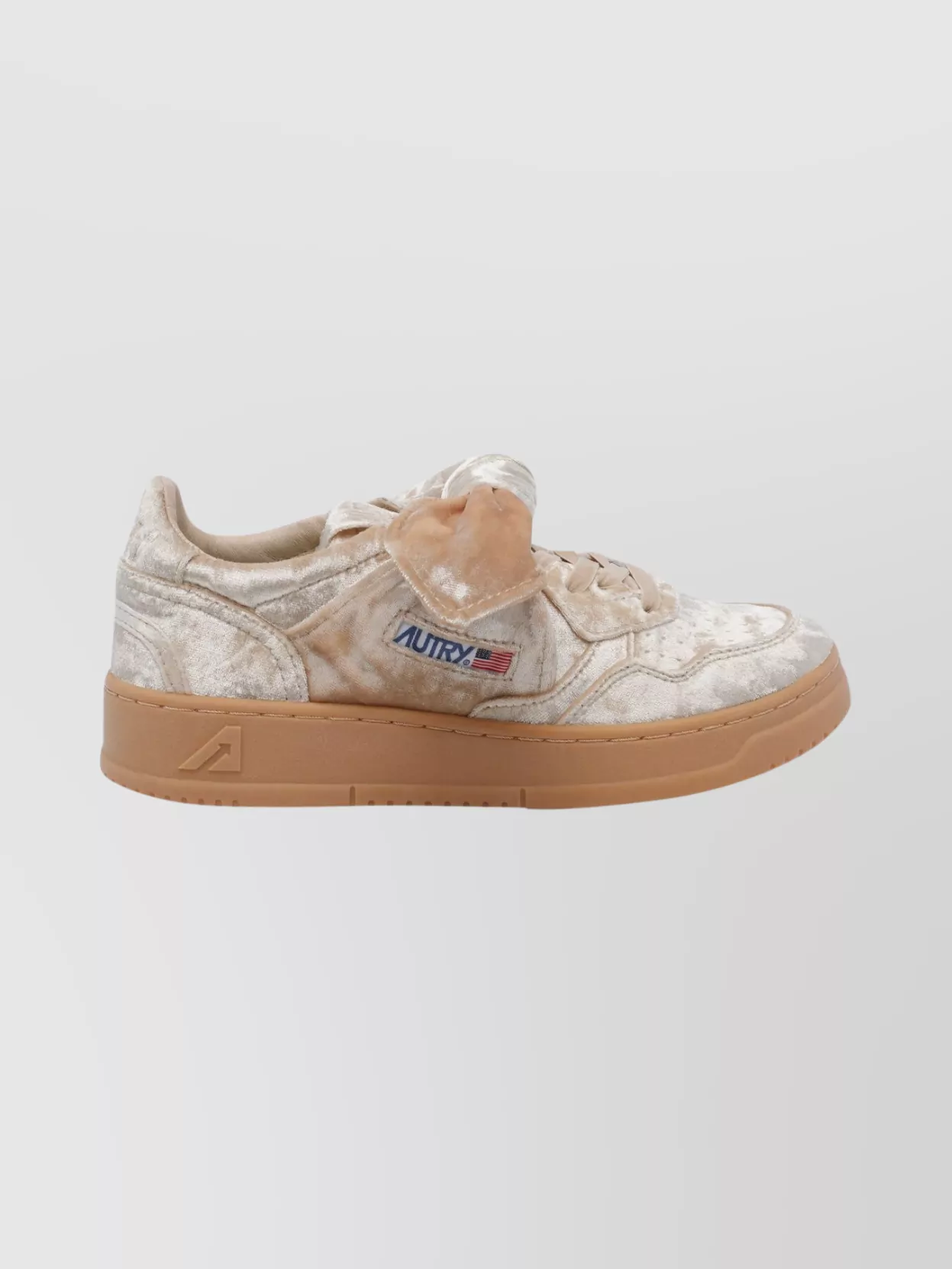 Autry Velvet Sneakers With Frontal Bow Detail In Multi