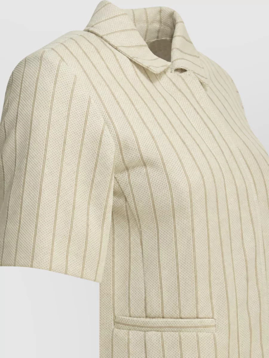 Max Mara Pinstripe Single-Breasted Coat