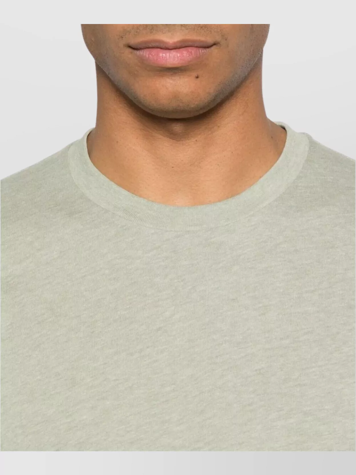 Tom Ford Cotton Blend Melange Crew Neck T-shirt Clothing In White