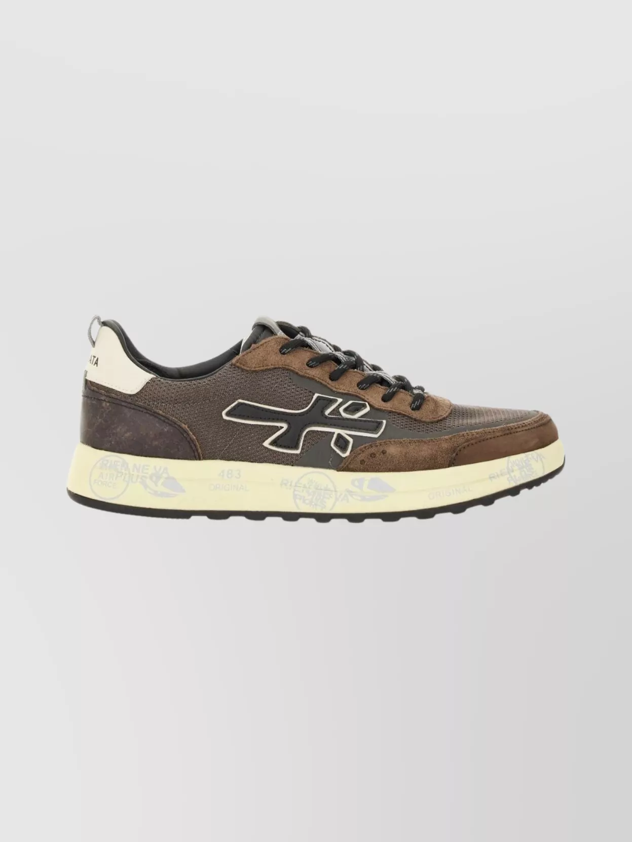 Premiata Stylish Sneakers With Contrast Sole And Padded Collar