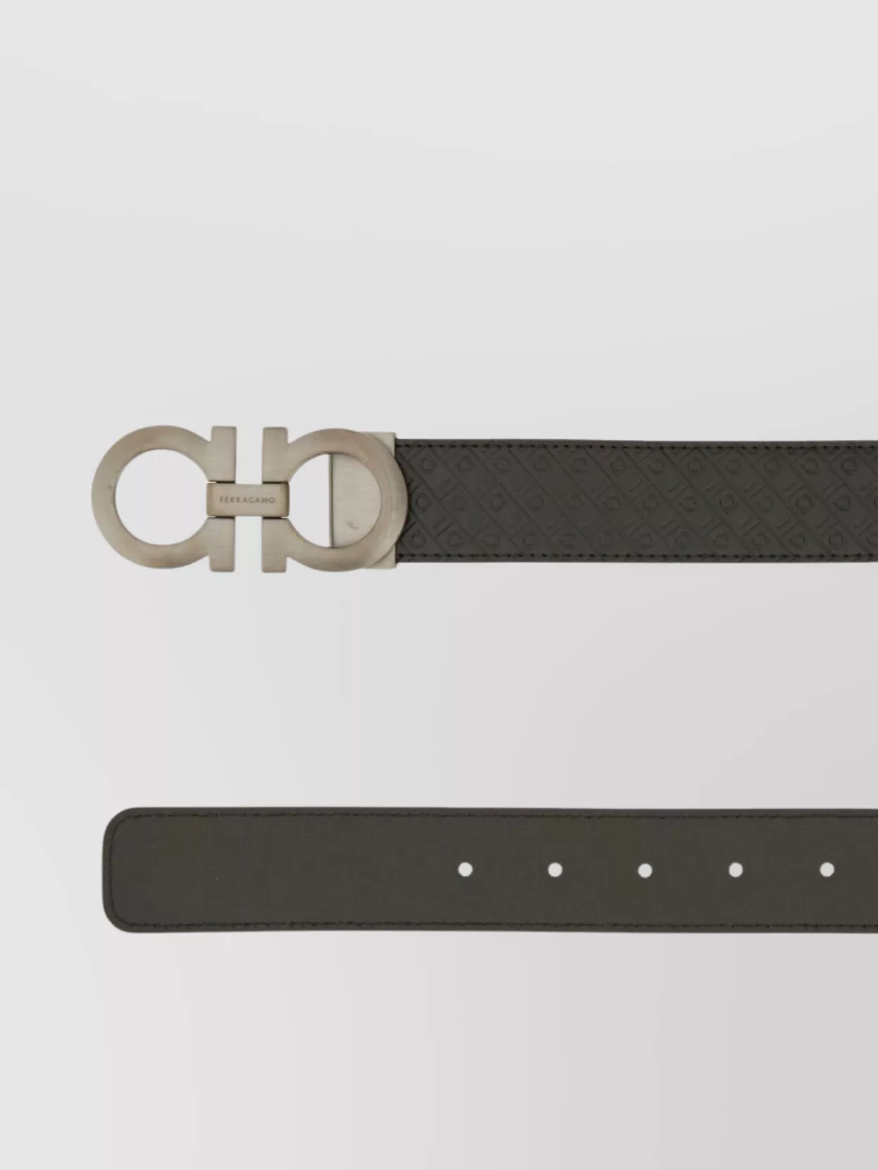 Ferragamo Adjustable Textured Leather Belt