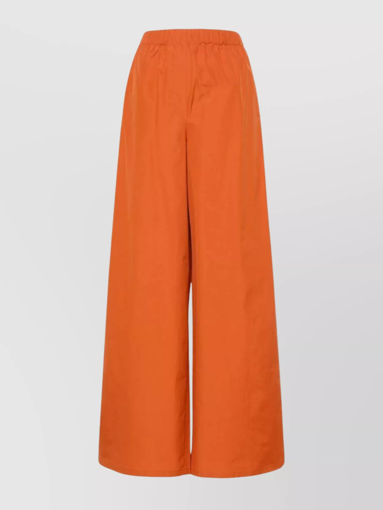 Max Mara High-Rise Cotton Poplin Wide-Leg Trousers