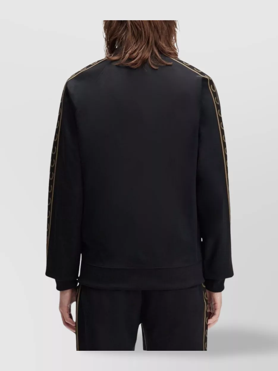 Fred Perry Ribbed Cuff Jacket Featuring Side Pockets