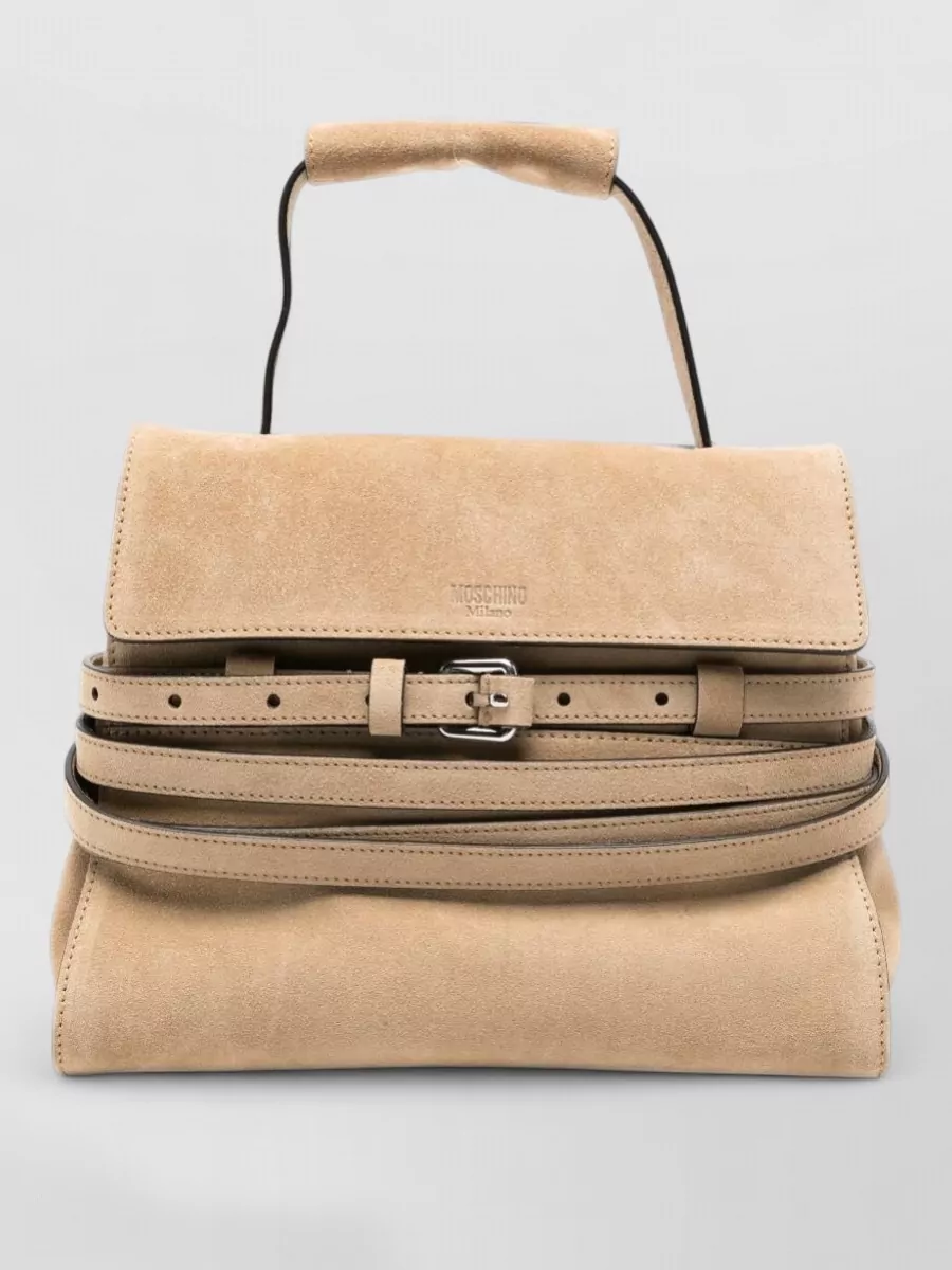 Moschino leather clutch bag