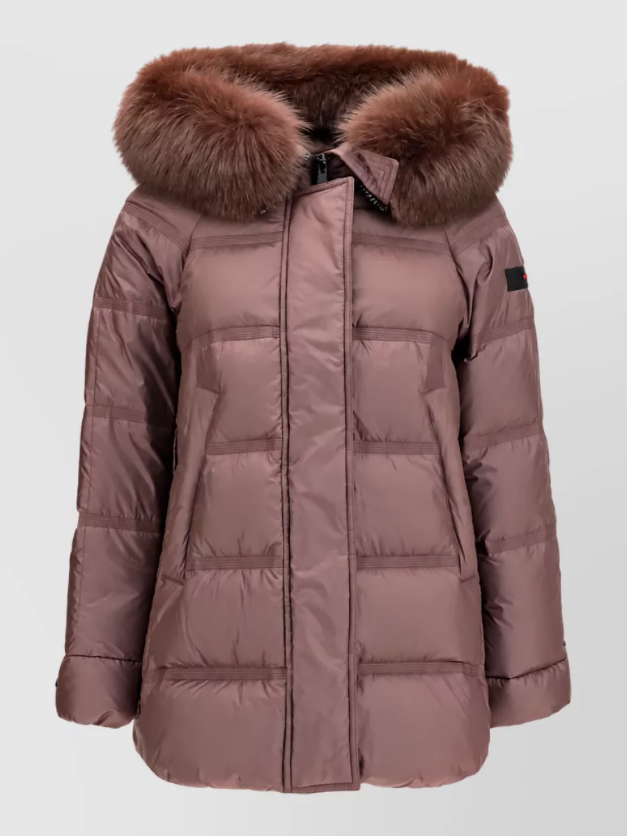 Peuterey Down Hooded Quilted Puffer Coat