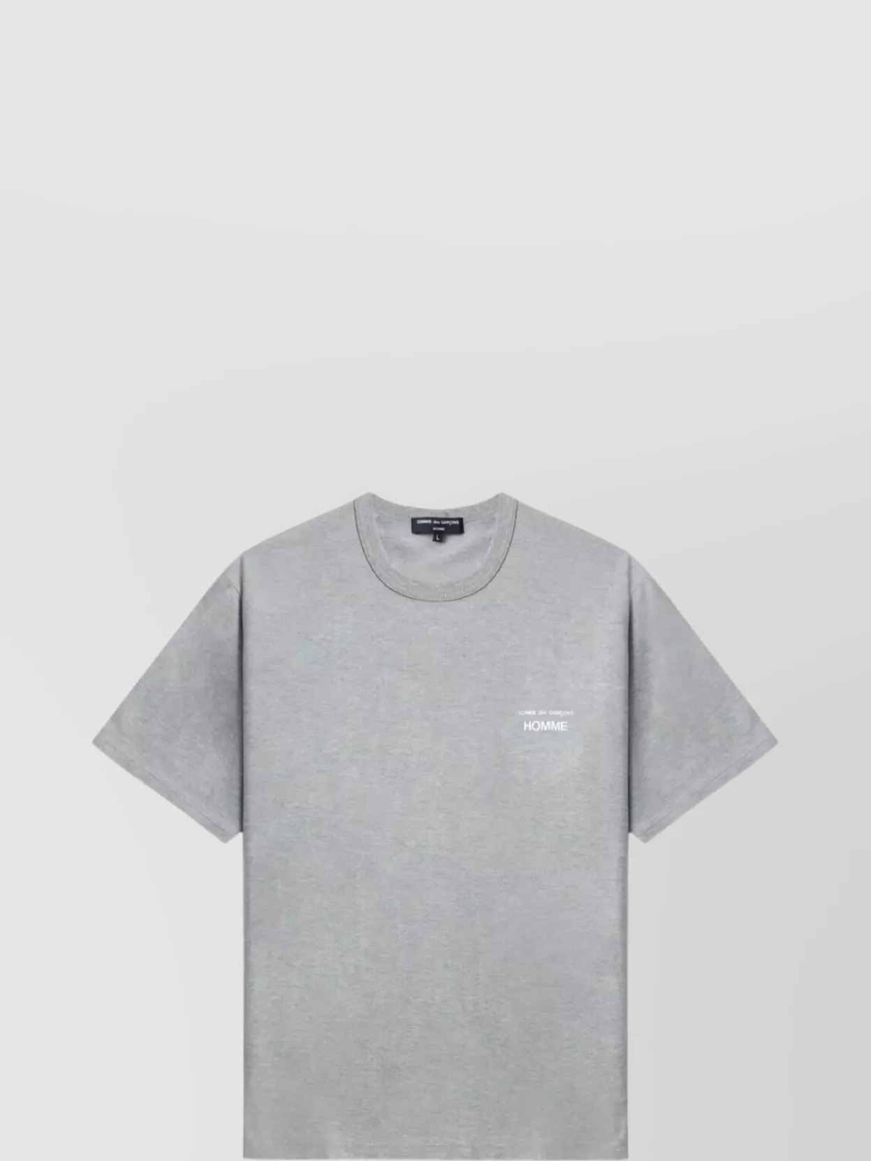 Comme Des Garçons Homme Crew Neck Short Sleeve Straight Hem T-Shirt