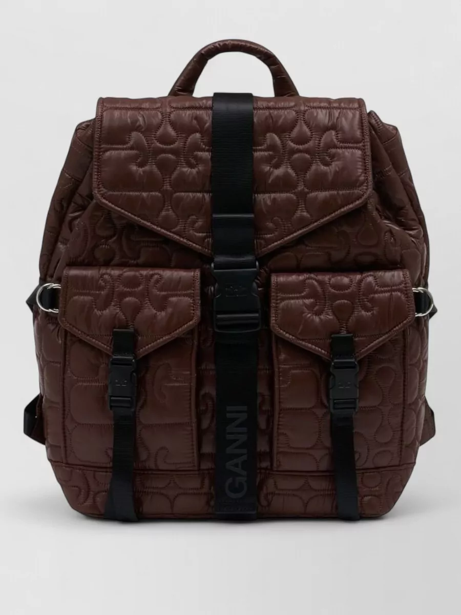 Ganni quilted backpack