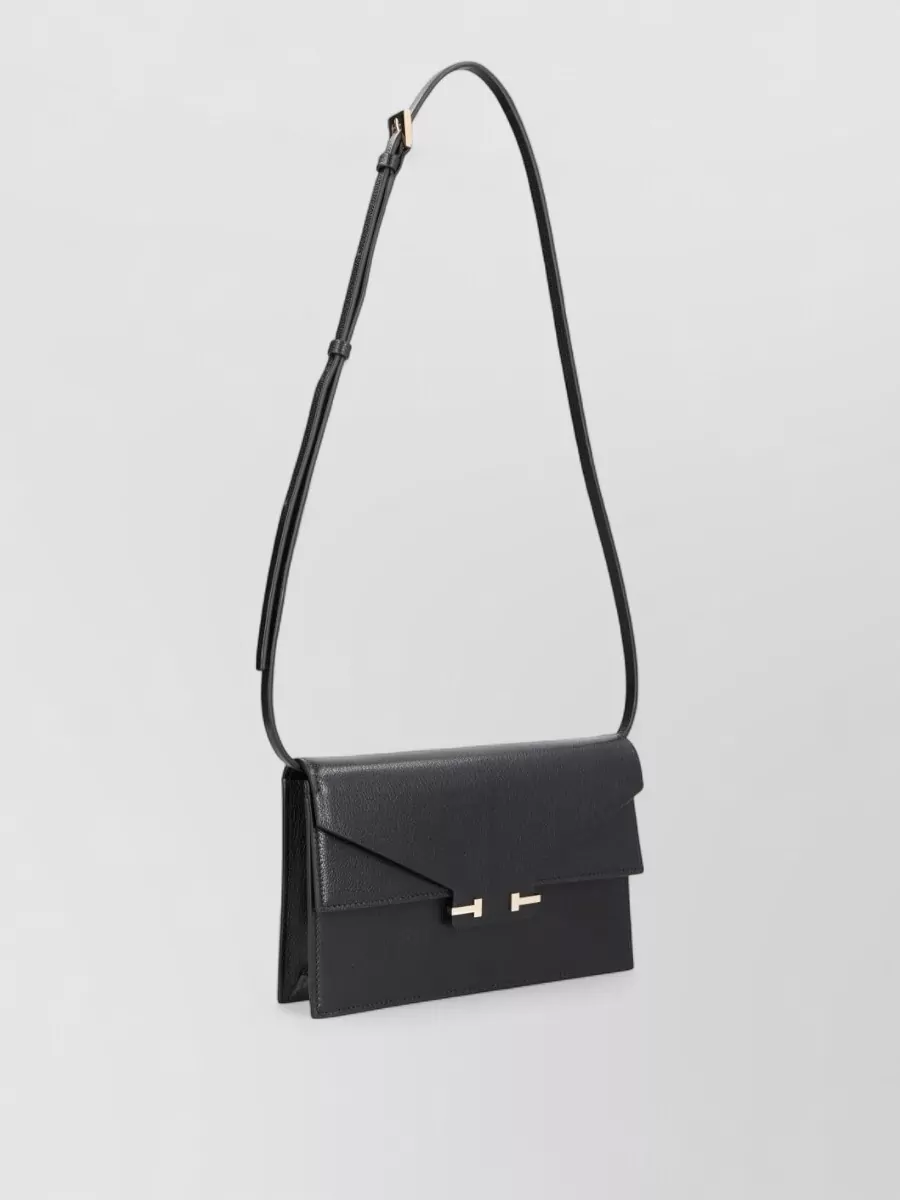 Tom Ford Grain Leather Shoulder Bag Adjustable Strap