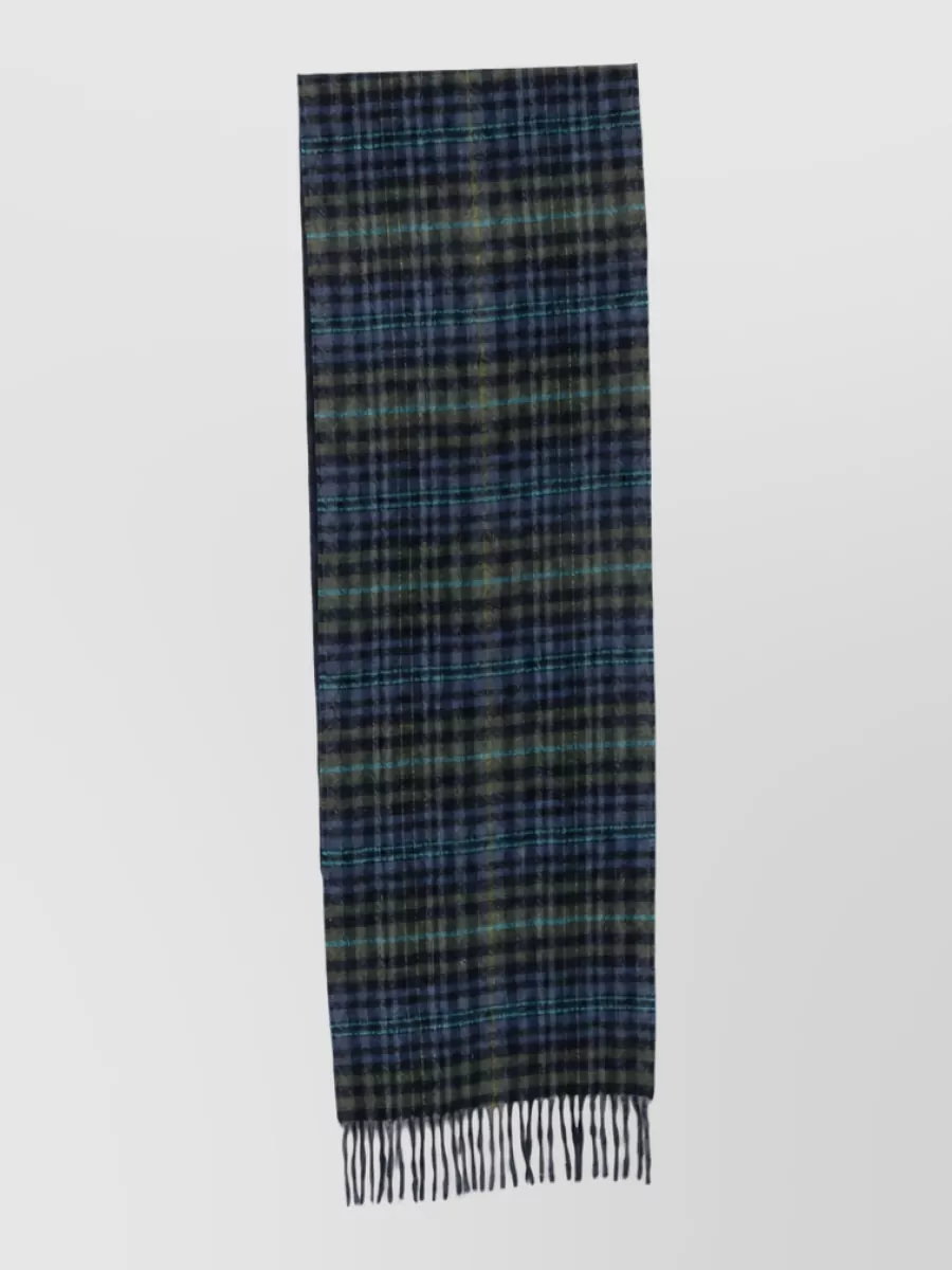 Paul Smith checked brushed lambswool scarf