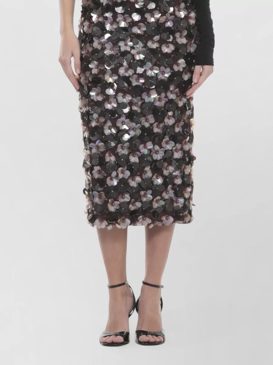 Parosh Sequined Midi Skirt