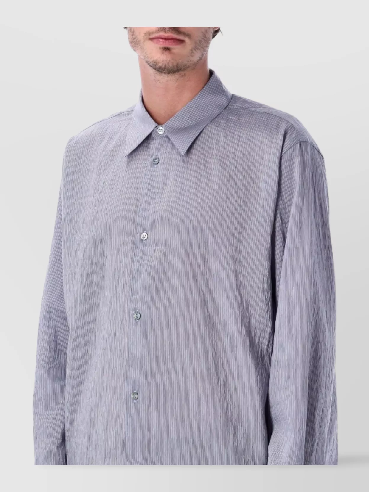 Studio Nicholson Striped Long Sleeve Shirt For Everyday Wear
