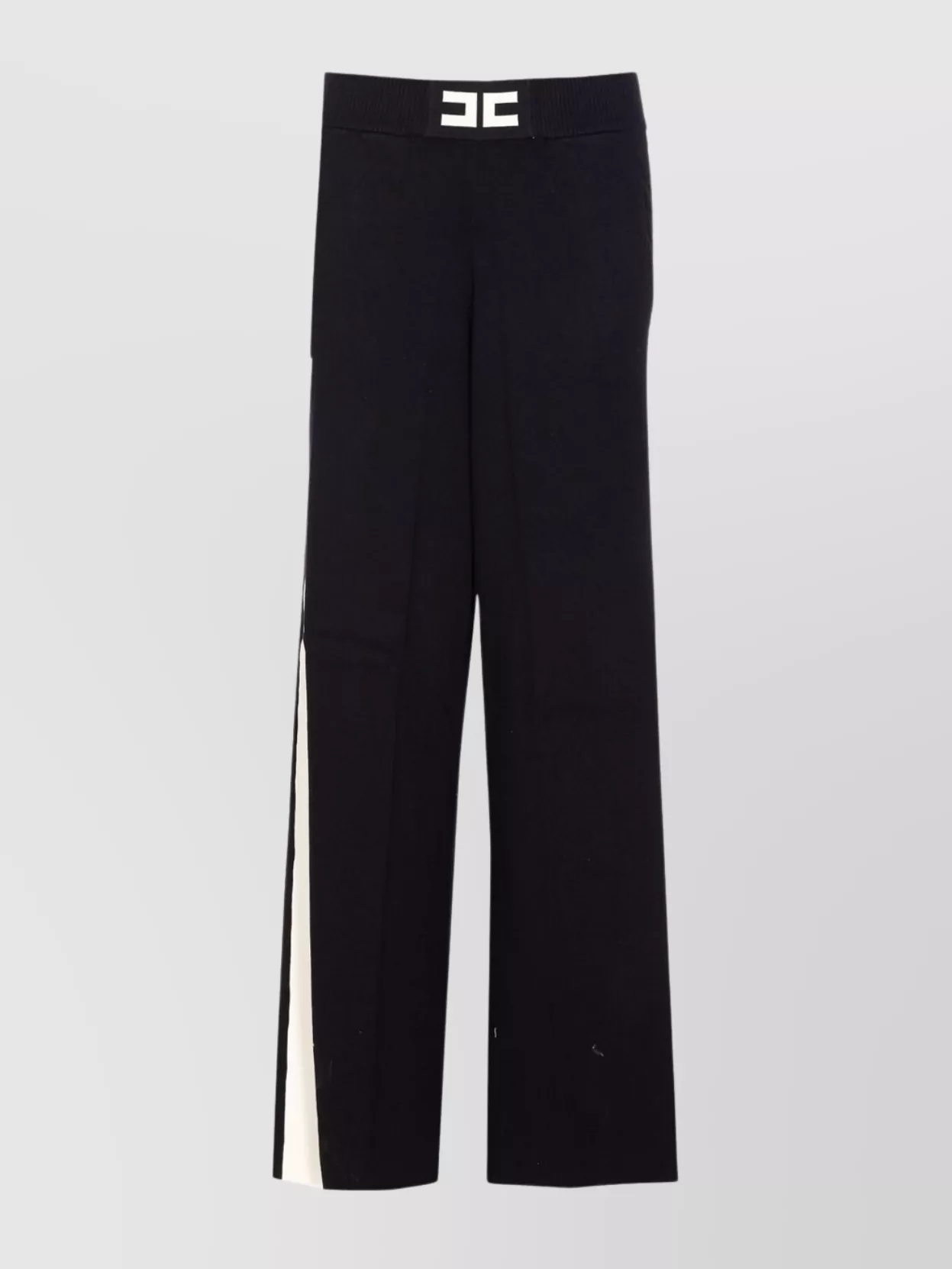 Elisabetta Franchi Flared Fit Trousers With Side Stripe Detail In Multi