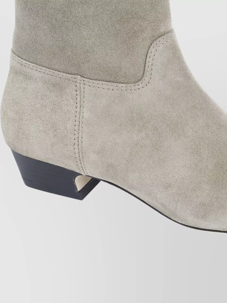 Stuart Weitzman Suede Leather Ankle Boots