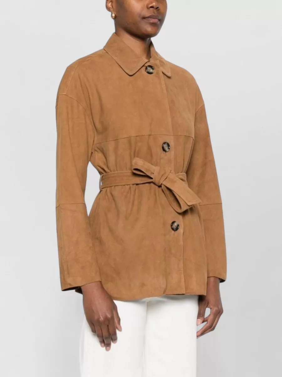 Peuterey Suede Belted Panelled Jacket