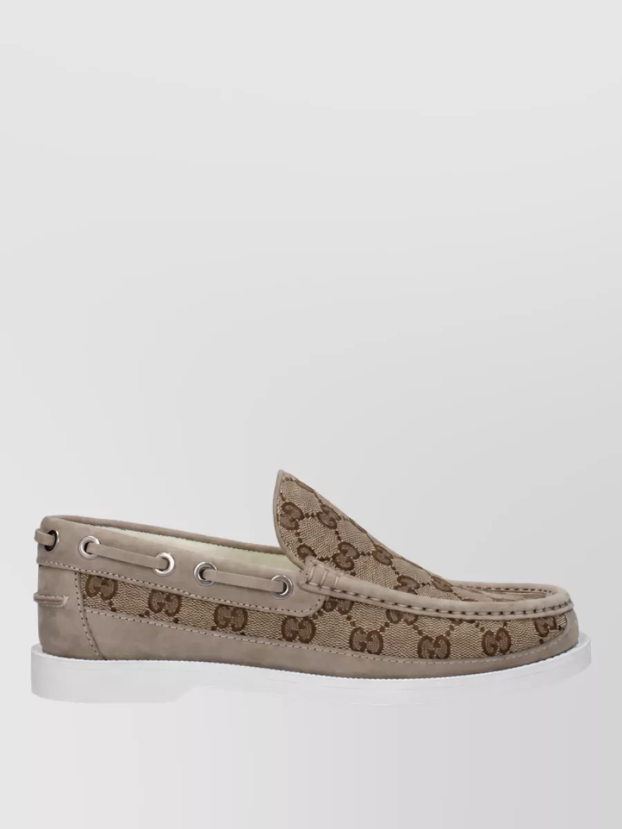 Gucci Fabric Boat Shoes
