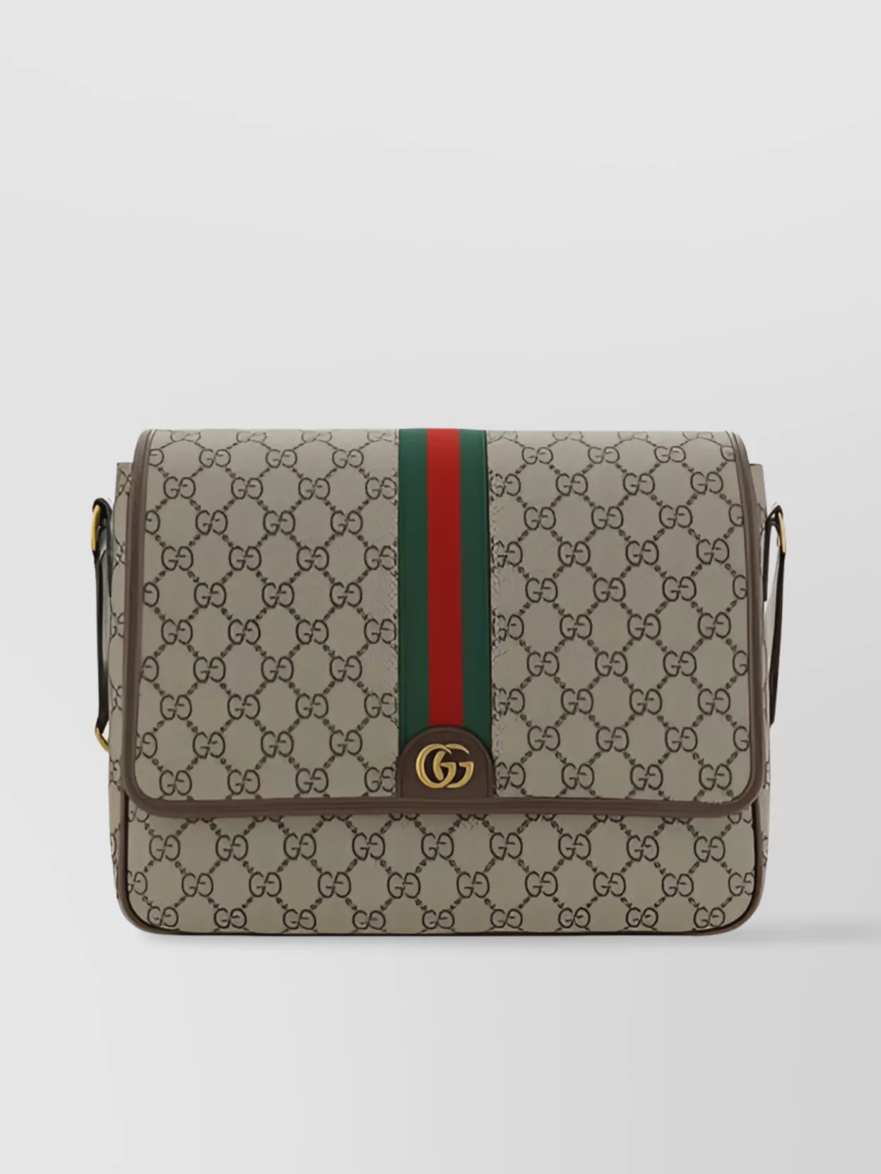 Gucci Repeated Gg Supreme Jacquard Shoulder Bag In Brown