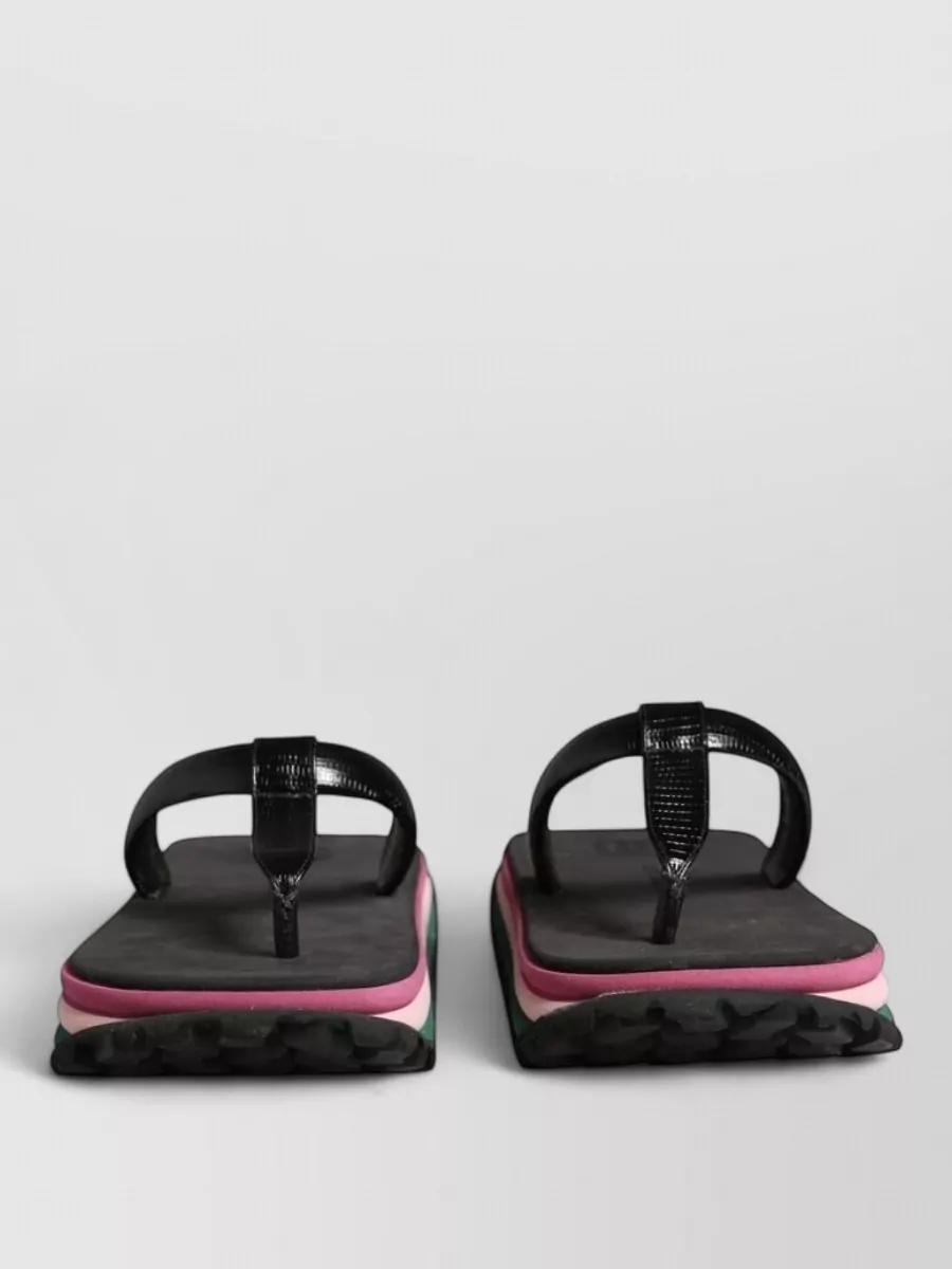Dolce&Gabbana leather chunky flip flops