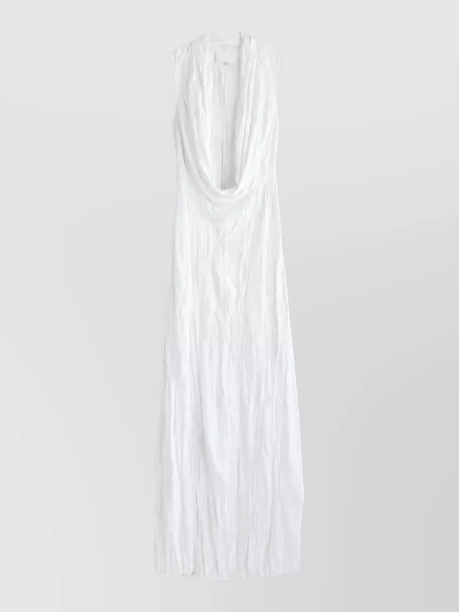 Maison Margiela crinkled draped sleeveless maxi dress