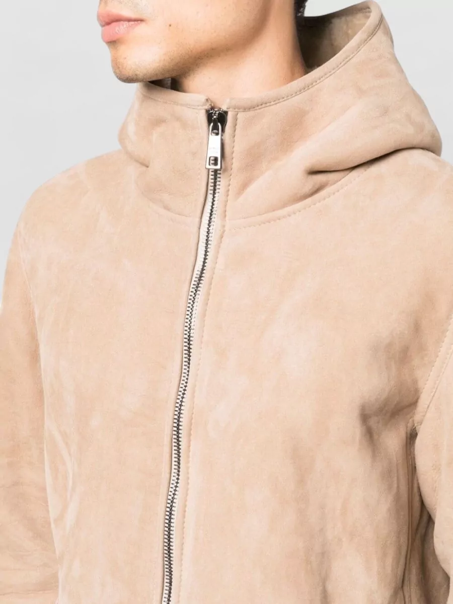 Giorgio Brato Shearling Hooded Bomber Jacket