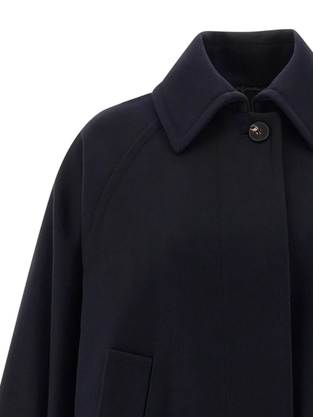Alberto Biani Wool Coat With Wide Sleeves And Front Pockets