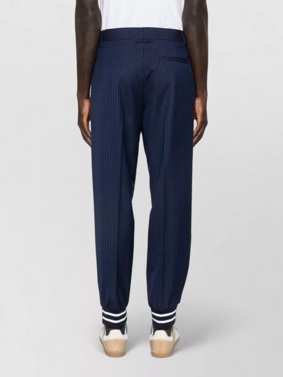 Moschino Tailored Trousers Pinstripe Silk Nylon Blend