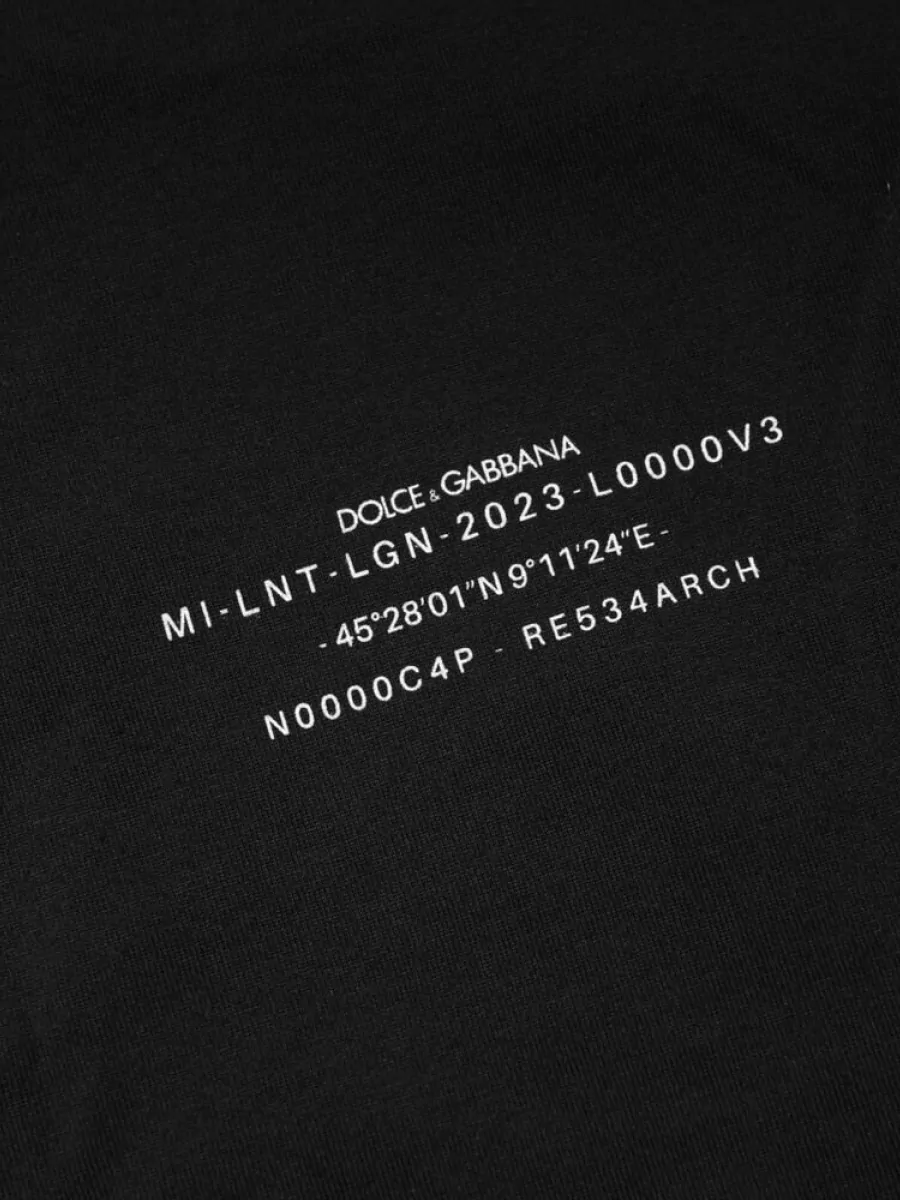 Dolce&Gabbana Cotton Logo Print Crew Neck T-Shirt