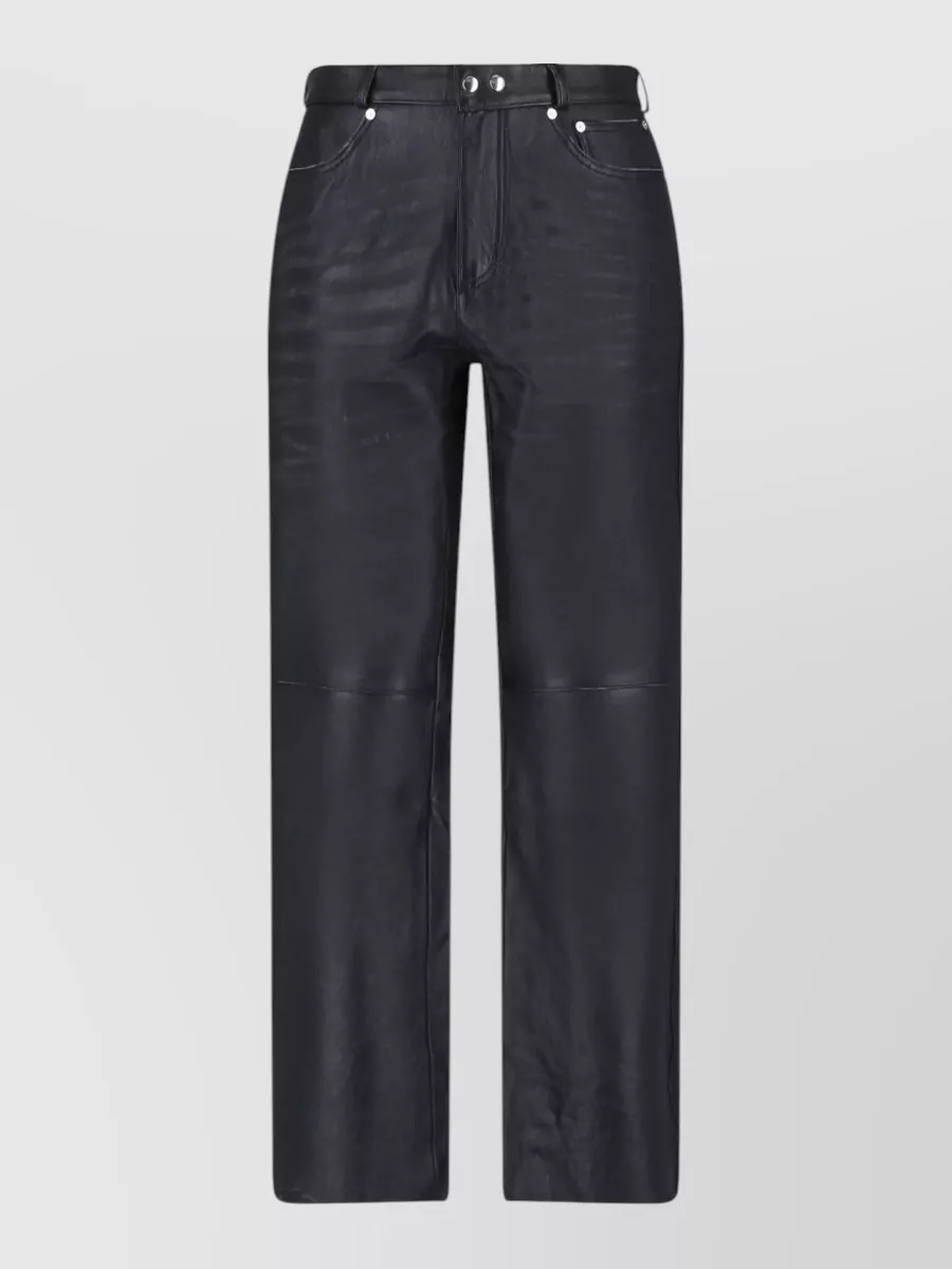Our Legacy Leather Straight-Leg Trousers