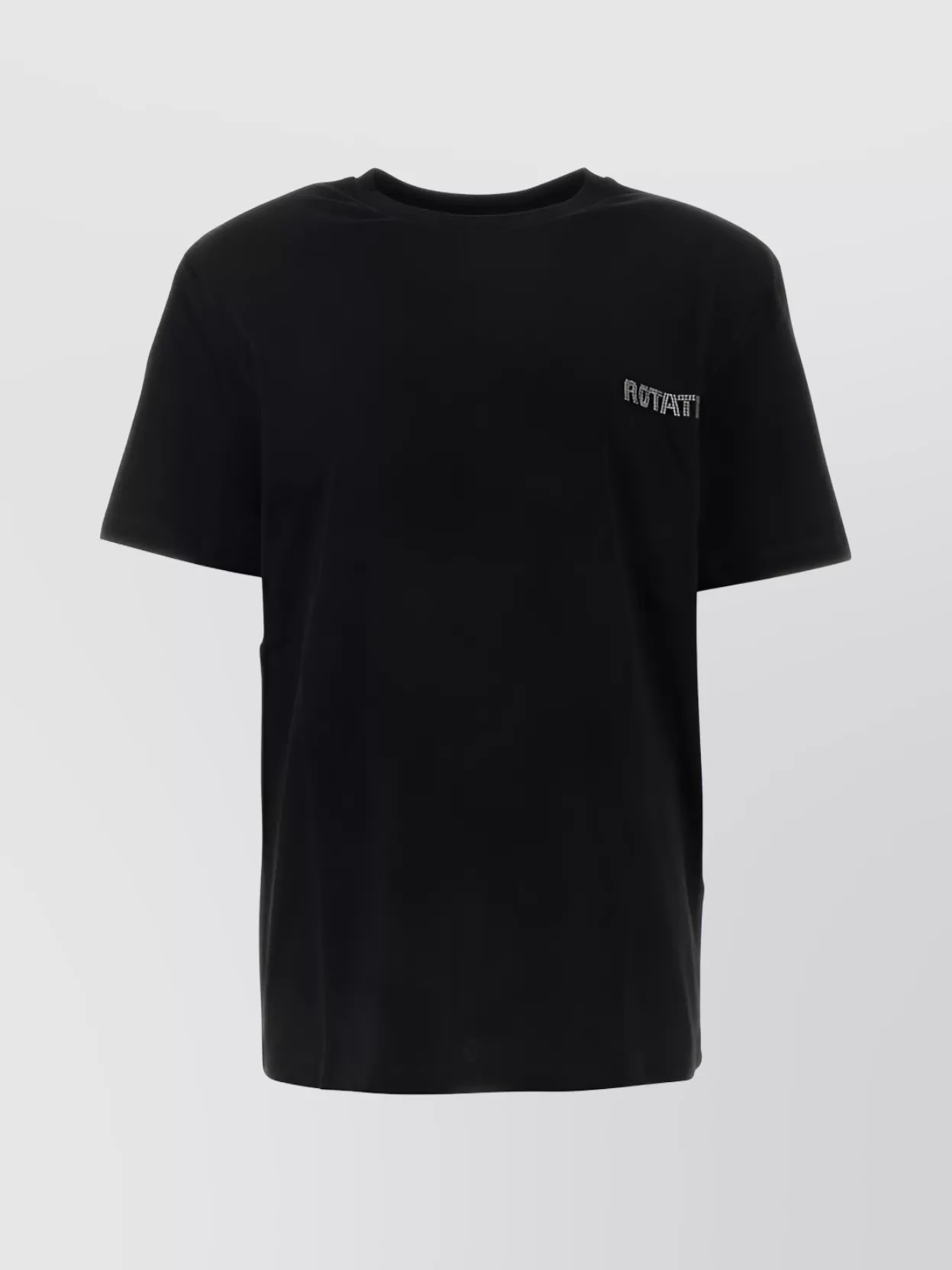 Shop Rotate Birger Christensen Printed Crew Neck Top In Black
