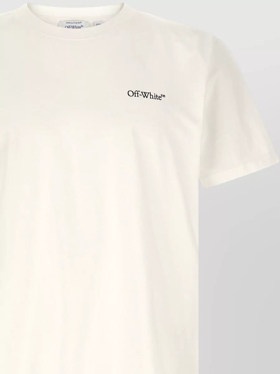 Off-White Cotton Printed T-Shirt
