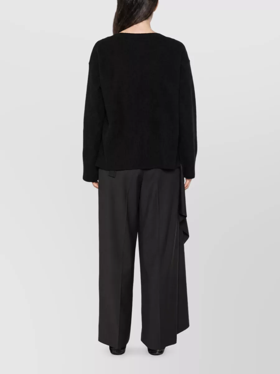 Ct Plage Wool Ribbed V-Neck Long-Sleeve Jumper