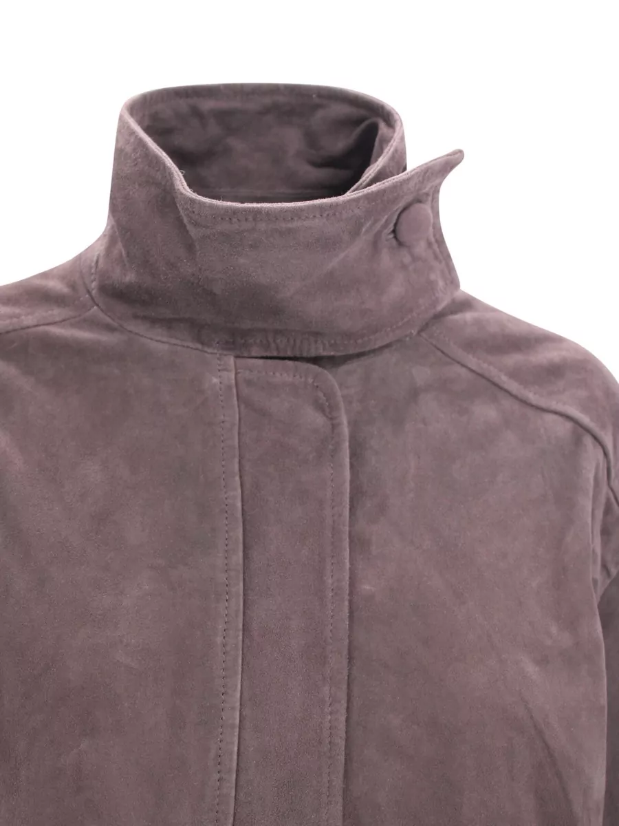 Rotate Leather Oversized Single-Breasted Coat