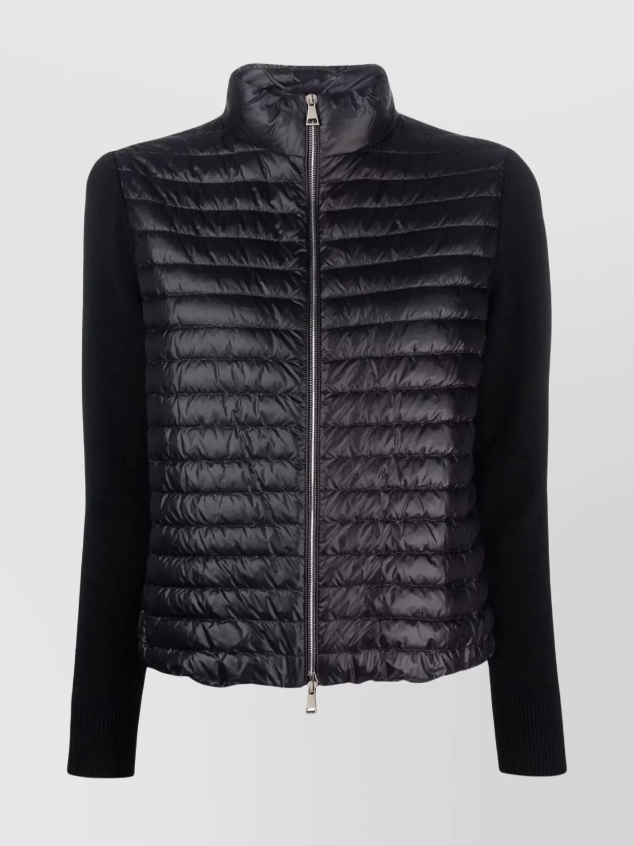 Moncler Padded Ribbed High-Neck Cardigan Jacket
