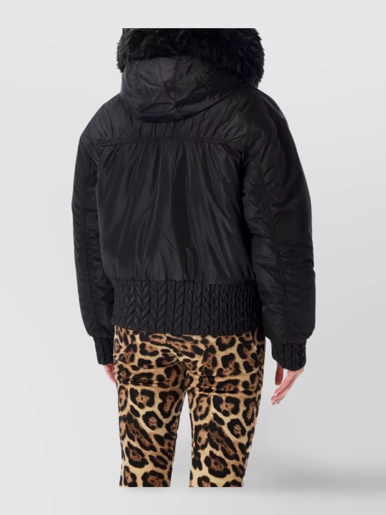 Goldbergh High Collar Faux Fur Jacket With Pockets In Black