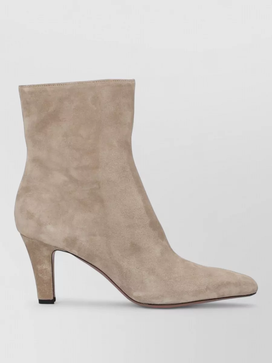 Paris Texas Belle Mid Heel Pointed Toe Suede Boots
