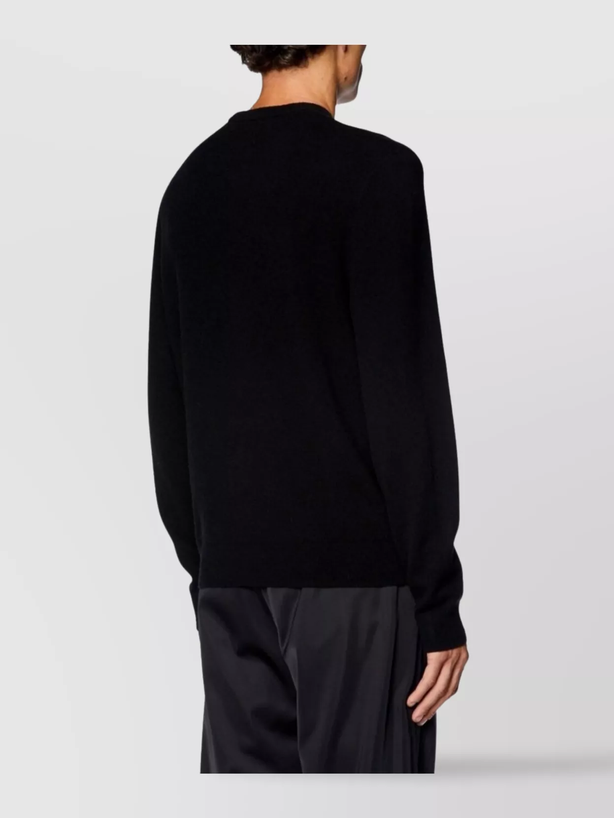 Shop Diesel Crew Neck Knitwear Cut-outs In Black