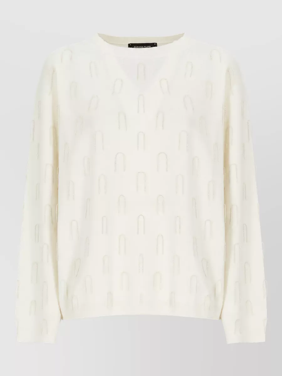 Fabiana Filippi wool silk cashmere crewneck sweatshirt