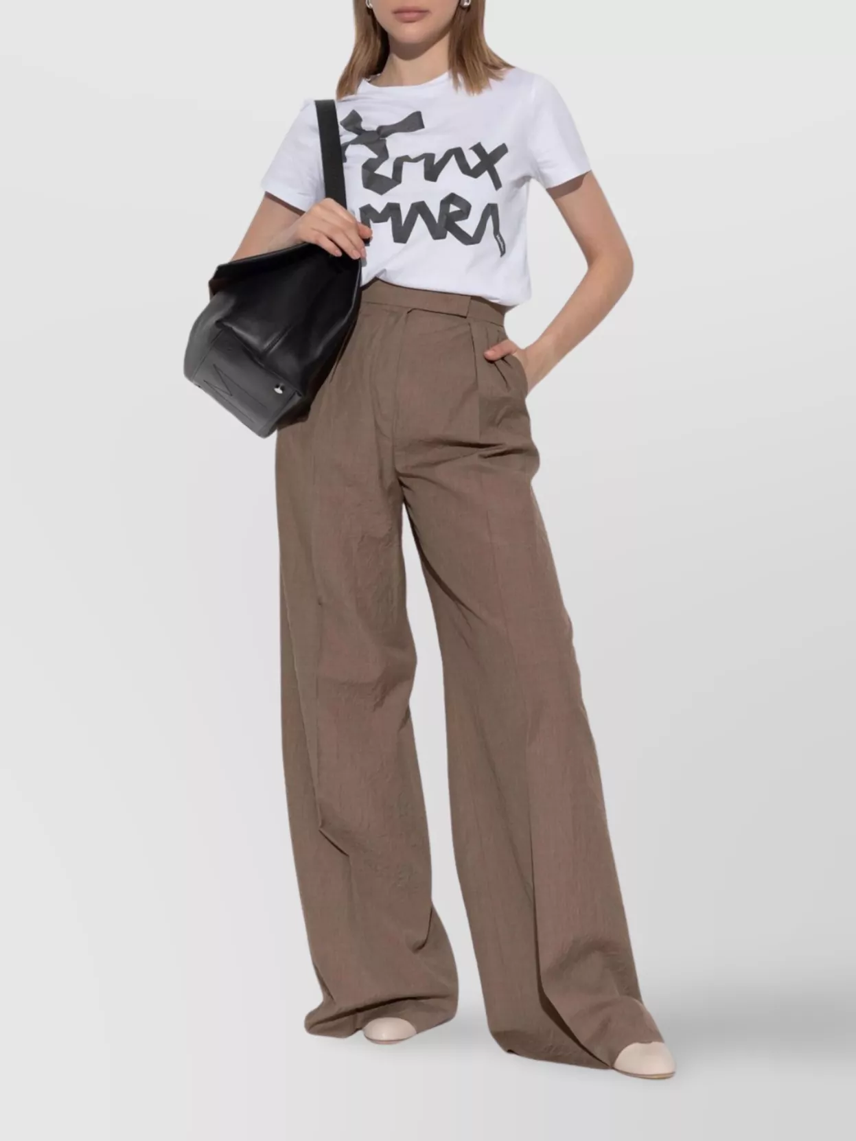 Max Mara Graphic Print Crew Neck Short Sleeve Top