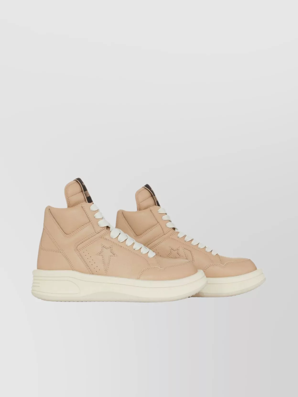 Shop Rick Owens Drkshdw High-top Sneakers Featuring Perforated Detailing