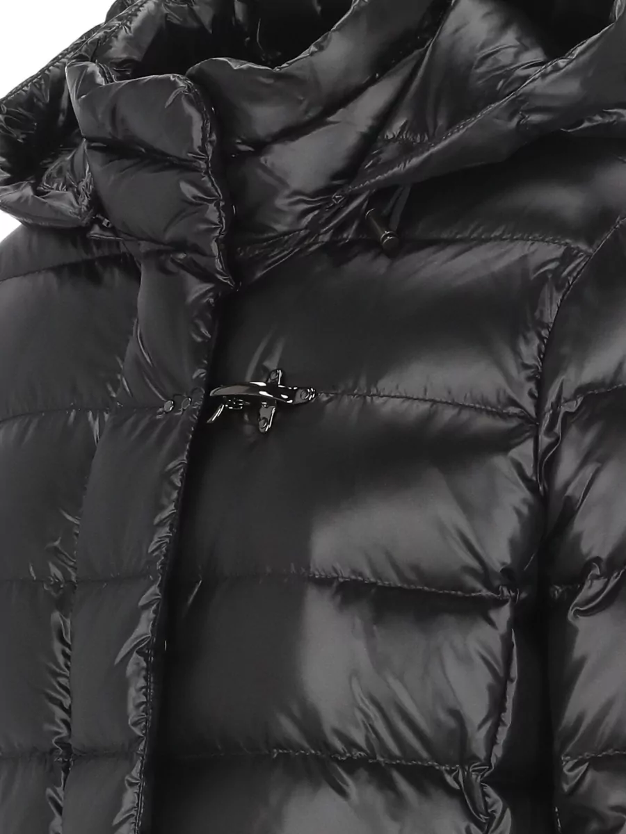 Fay Hooded Long Down Coat Quilted Texture