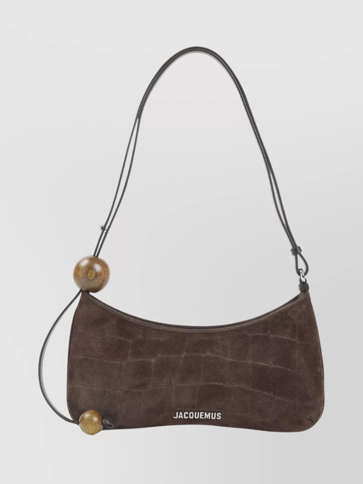 Jacquemus Croc Texture Shoulder Bag Bead Accents