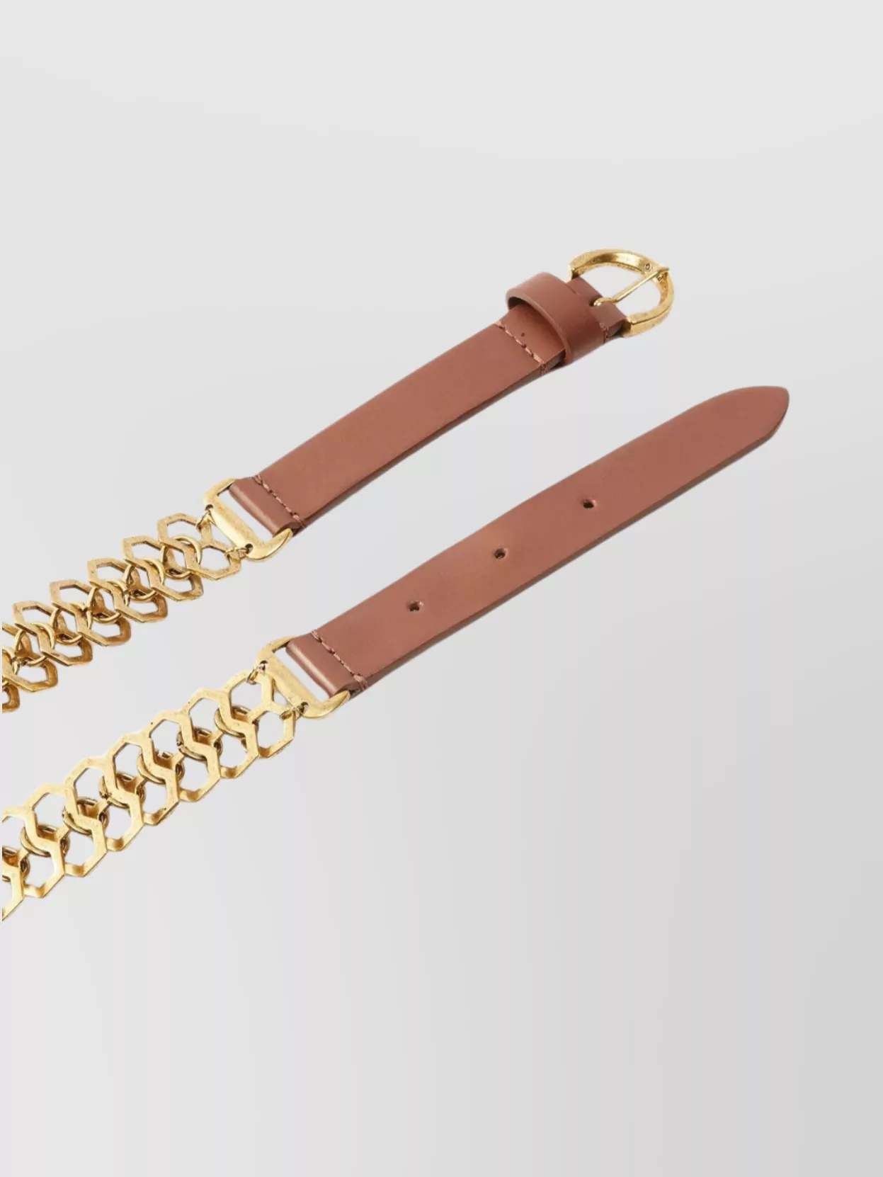 Pinko Chain Insert Belt Belts Brown In Multi