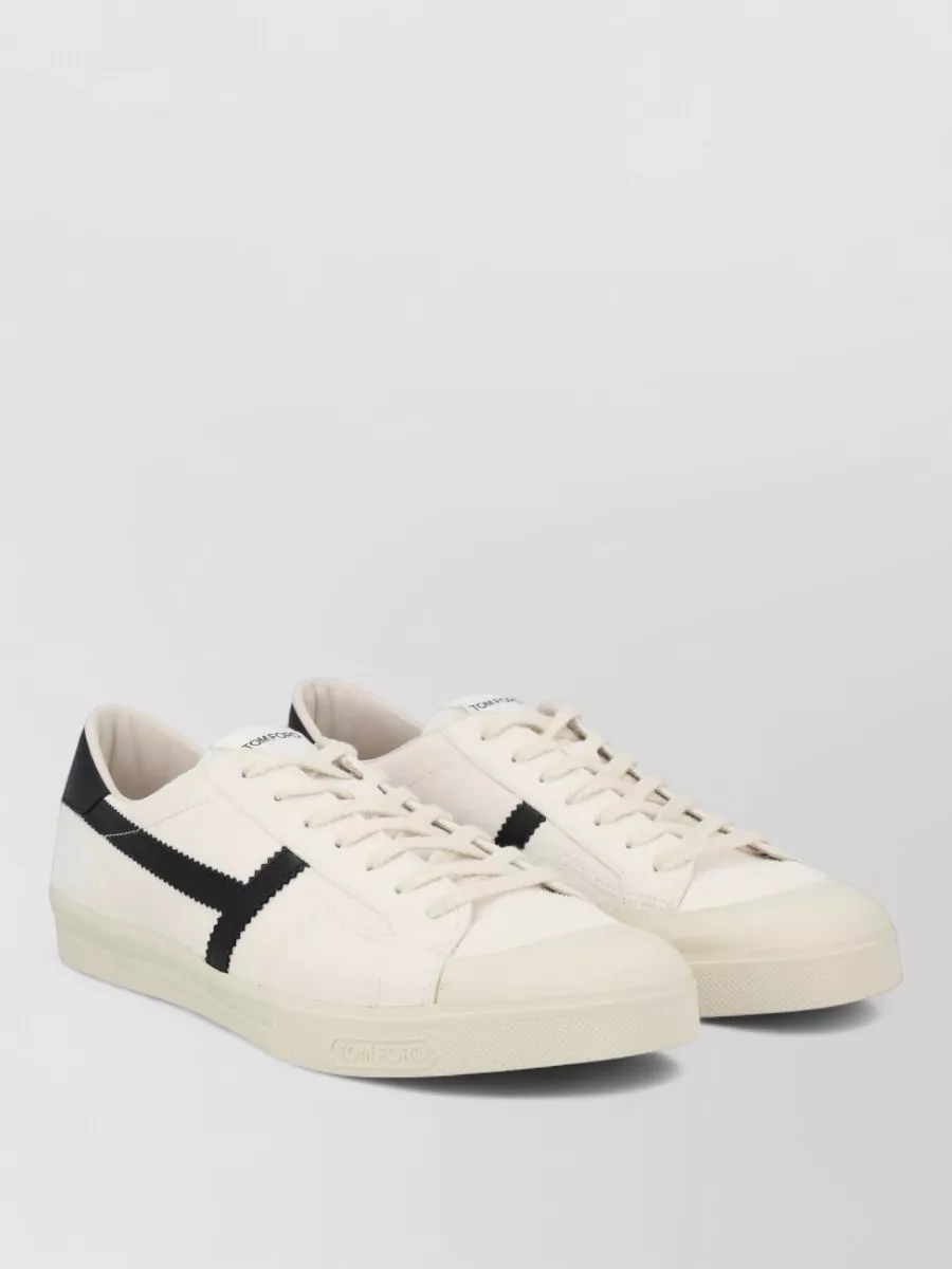 Tom Ford Jarvis Sneaker Contrast Panel Round Toe Rubber