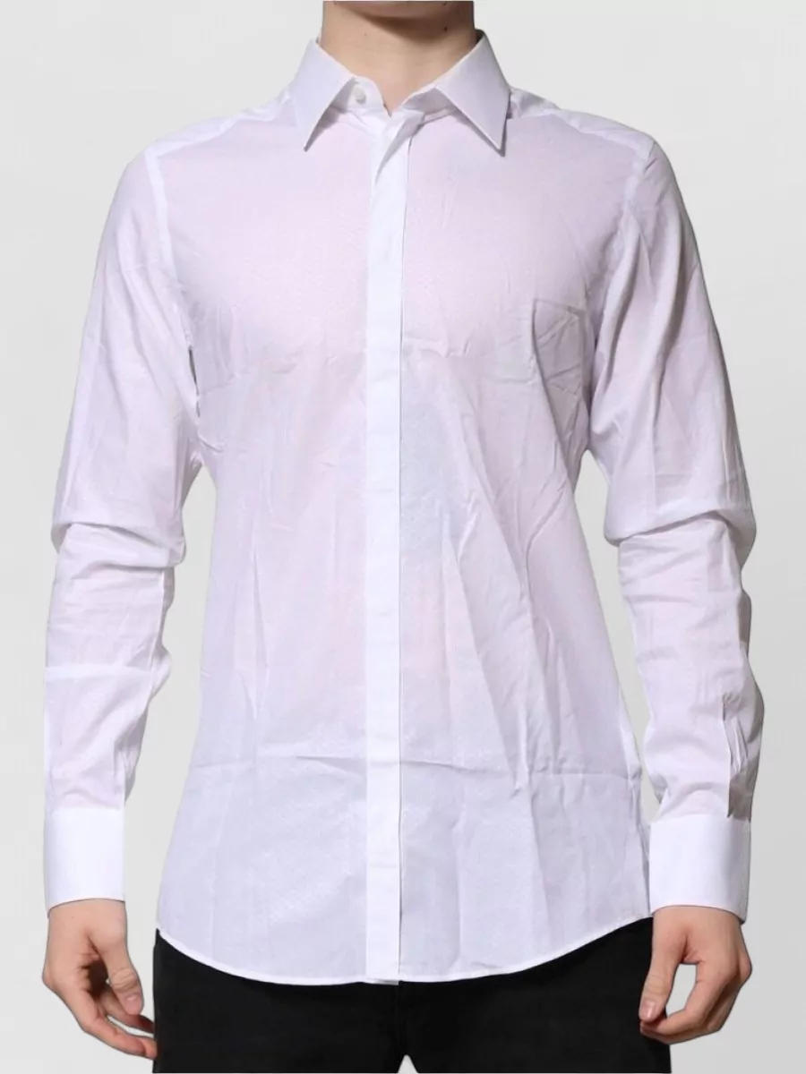 Dolce&Gabbana textured cotton long-sleeve shirt