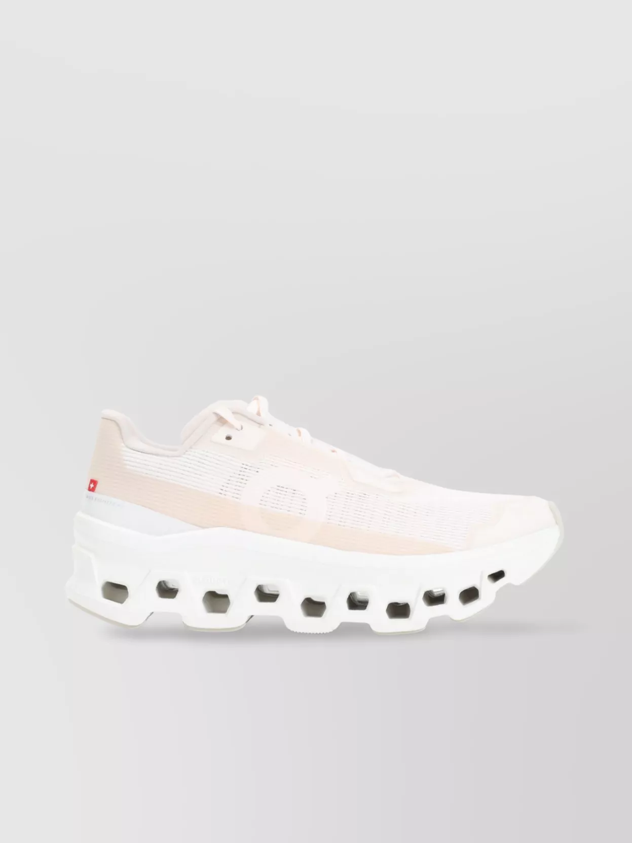 On Chunky Sole Textile Sneakers With Cut-Out Design