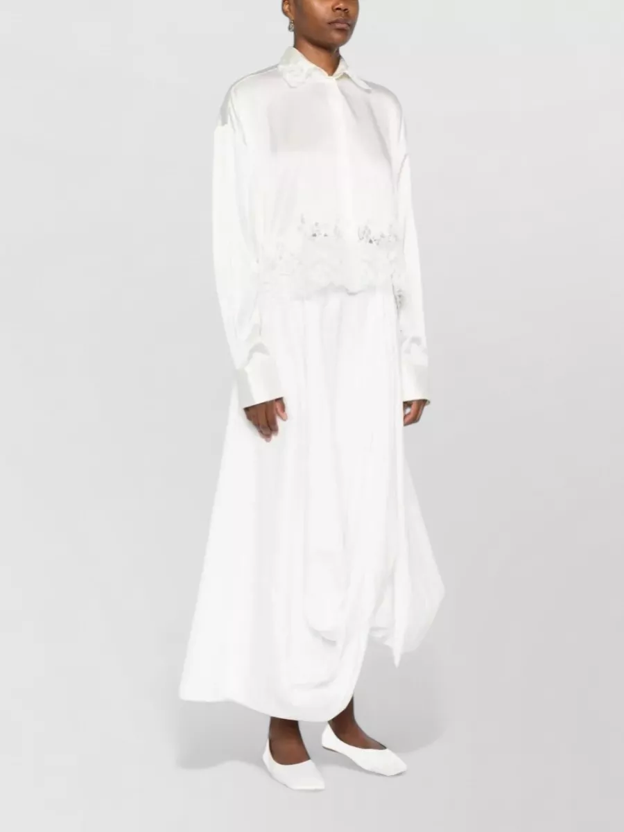 Ermanno Scervino Silk Long-Sleeve Blouse