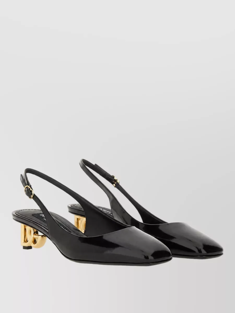 Dolce&Gabbana Patent Leather Slingback Mules